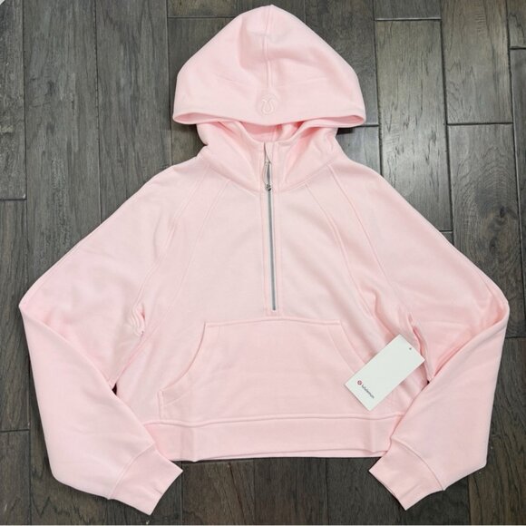 lululemon athletica Tops - Lululemon NWT Scuba Oversized Half-Zip Hoodie Strawberry Milkshake